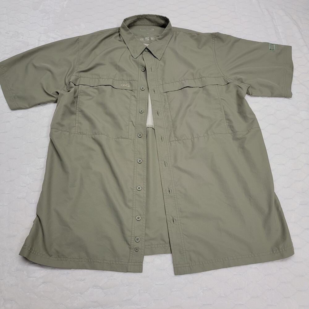 GameGuard Outdoors Mens XL Grey Microfiber Vented Performance Fishing Shirt DXS